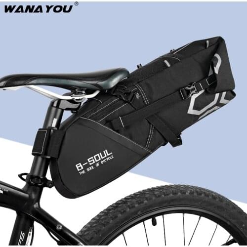 2 L 12L Waterproof Bicycle Saddle Bag,Cycling Bicycle Bag for MTB Road,Large Capacity Foldable Tail Rear Bag Trunk Bikepacking