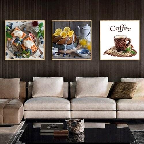 High-end Dessert Cake Decoration Painting Coffee Candy Modern Restaurant Gourmet Art Decoration Poster Canvas Painting Cake Shop