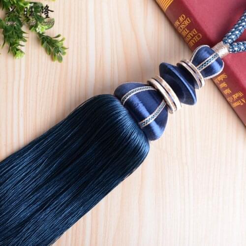 XWL 2Pcs Curtain Hanging Ropes Tassel Fringe Tieback Curtain Accessories Brush Tower Decorative Straps Buckle Clasp Home Decor