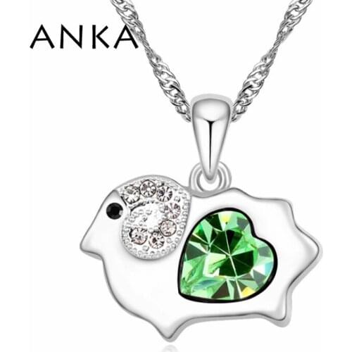 ANKA Jewelry Chinese Zodiac Crystal Sheep Necklace New Arrival For Women Gift Main Stone Crystals from Austria #106646