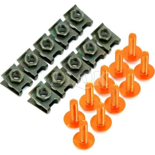 10pcs 6mm CNC Motorcycle Fairing body work Bolts Screws For 250 EXC SIX DAYS/250 EXC SixDays/250 EXC-F