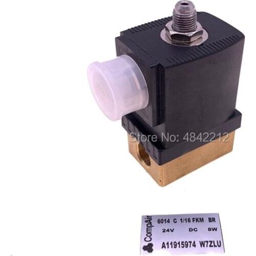 Free shipping 2pcs/lot A11915974 alternative CompAir screw air compressor parts venting solenoid valve with 24V