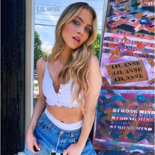 2020 Sexy Women Sling Straps Sleeveless Bra Tank Vest Outwear Summer Ladies Backless Bralet Vest Tank Bodycon Club Crop Tops