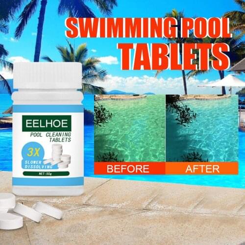 25# Swimming Pool Cleaning Tablets water Disinfection sterilization Clarifier Pills Chlorine tablets Multifunctional Cleaner