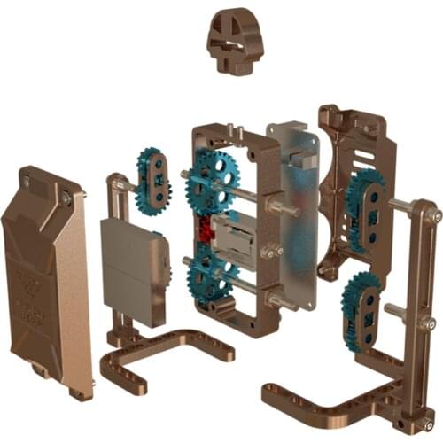 67Pcs/Set Science Experiment Metal Kit, DIY Walker Robot Model Assembly, Hand-operated STEM Kids Inventions Kit ,Home Ornaments