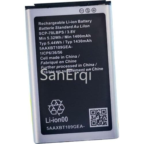 SCP-70LBPS Battery for Kyocera Cadence S2720 Phone New Li-Ion Rechargeable Accumulator Replacement 3.8V 1430mAh SCP-70LBPS