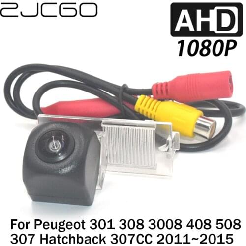 ZJCGO Car Rear View Reverse Backup Parking Reversing Camera for Peugeot 301 308 3008 408 508 307 Hatchback 307CC 2011~2015