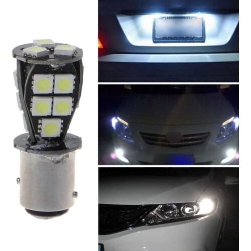 White CANBUS 1157 BAY15D 21 LED 5050 SMD P21/5W Brake Tail Light Bulb DC 12V