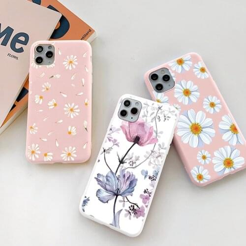 Little Daisy Flower Petal Case For iPhone SE 2020 XR XS MAX X 10 8 7 6 6S Plus 12 Mini 11 Pro Max 11pro 12pro SE2020 Cover Cases