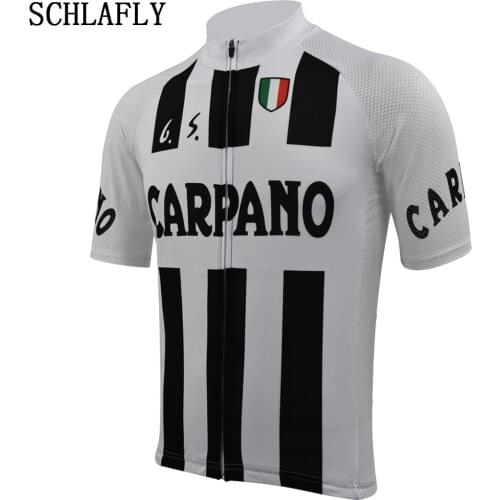 Black white italia retro cycling jersey short sleeve summer bike wear jersey road jersey clothing bicycle clothes schlafly