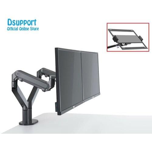 Dual use for Monitor Mount and laptop Desk Stand Fully Adjustable Monitor Holder Gas Spring Monitor Mounting for 17-32'' OZ-2S