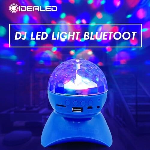 DJ LED Light Bluetoot Speaker Wireless Crystal Ball Disco Subwoofer Loudspeaker Speaker Support FM Dance Party Sound Box