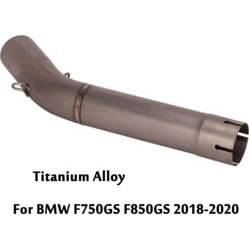 For BMW F750GS F850GS 2018 2019 2020 Titanium Alloy Exhaust Mid Link Pipe System Connecting Section Tube Slip On Motorcycle