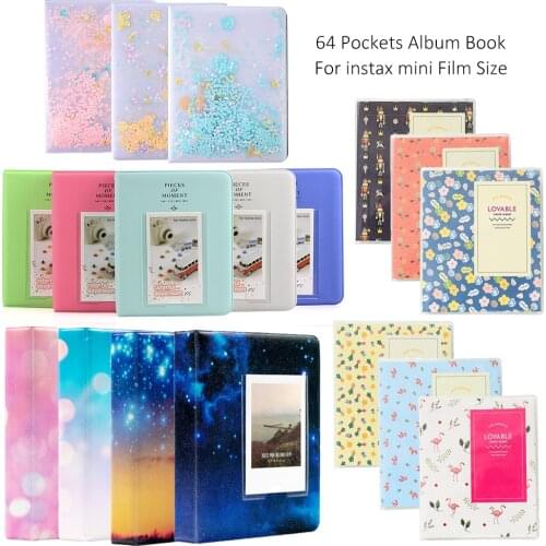 Optional 64 Pockets Photo Film Album / Wall Album/ Corner Stickers For FujiFilm Instax Mini 8, Mini 9 7s 50 90 Fuji Films Paper