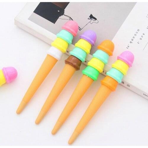 Ellen Brook 1 PCS Stationery Cute Kawaii Ice Cream Lovely Candy Gel Pen School Office Supplies Handle Creative Sweet Pretty Pens