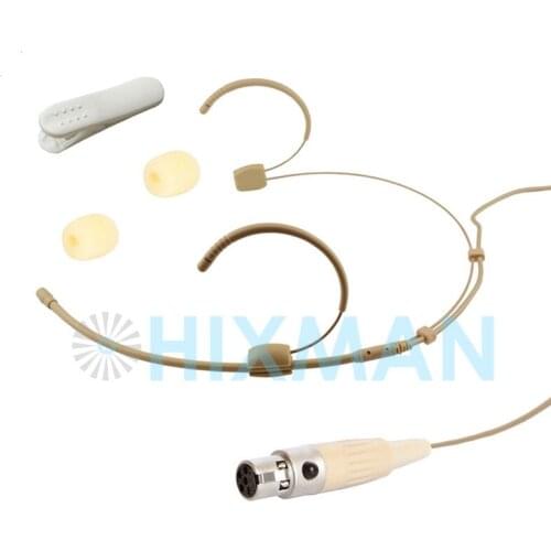 HIXMAN 4020-AW Omni Headset Head-Mounted Headworn condenser Microphone For Audio Techncia ATW-T101 U100 Wireless Transmitter