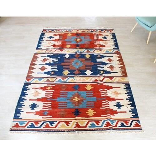 Kilim Kilrim Foreign Lands Nation Wind Pure Wool Manual Weave Bedroom A Living Room Tea Table Joker Carpet