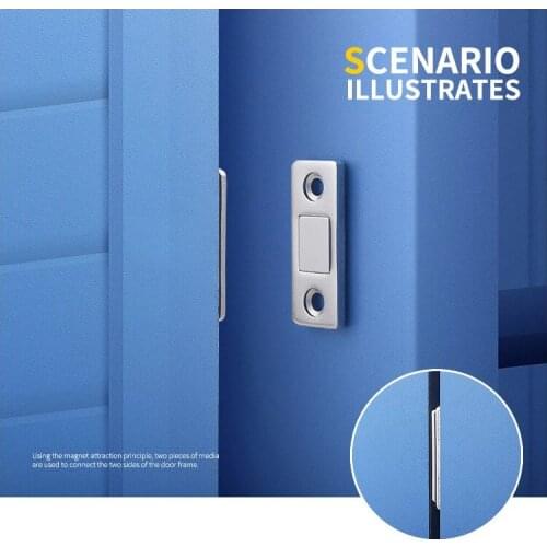 20 Sets / 8 Sets Magnetic Cabinet Catches Magnet Door Stops Hidden Door Closer With Screw For Closet Cupboard Furniture Hardware