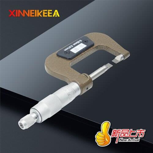 High Precision Stainless Steel Blade Micrometer Measure Keyway Groove Gap Blade Thickness 0.4mm 0.7mm Thin Slice Micrometer