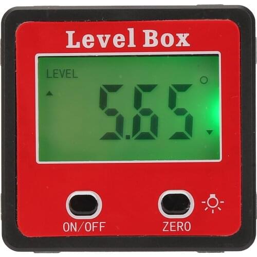 1.4'' Mini LCD 4x90 Degree Angle Gauge Finder Digital Protractor Inclinometer Level Box Horizontal Digital Display Inclinometer