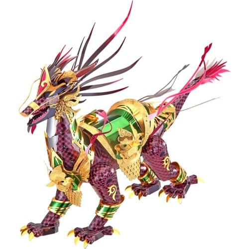 MMZ MODEL Piececool 3D Metal Puzzle Auspicious Kirin Model DIY Laser Cut Assemble Jigsaw Toy Desktop decoration GIFT For Audit