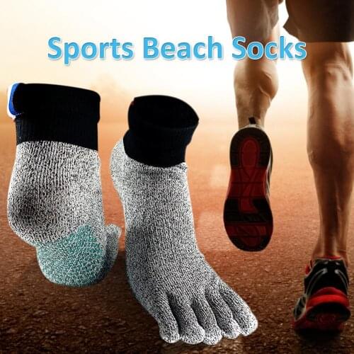 2021 Summer Men Sports Shoes Beach Socks Five Toes Wading Footwear Anti-sharp Diving Swimming Beach Volleyball Sand Soccer Socks