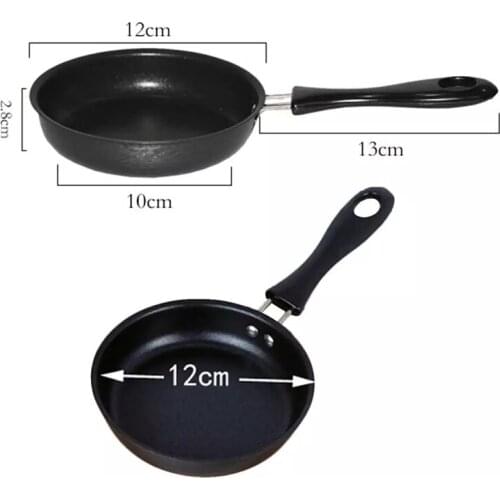 12cm Small Nonstick Frying Pan for Household Fried Egg Pancakes Round Mini Saucepan A1