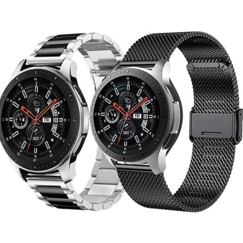 Stainless Steel Watchband 20mm for Samsung Galaxy Watch 42mm/Active 40mm/Gear S2 Classic/Gear Sport Band Strap