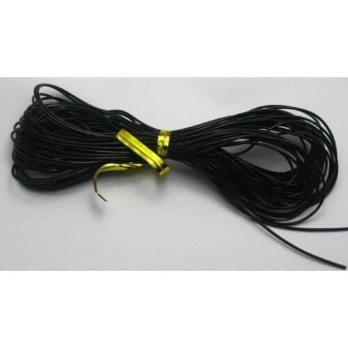 50 Meter Black 1mm Solid Rubber Plastic Jewelry Cord String for Pendants