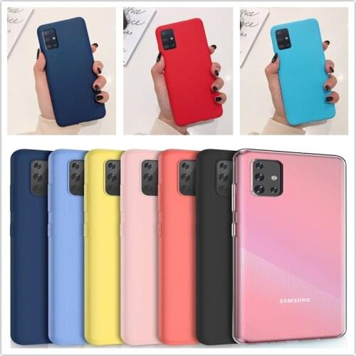 Silicone Case for Samsung Galaxy A12 A42 A02S A32 4G A52 A72 A01 A11 A21S A31 A41 A51 A71 M11 M21 M30S M31S M51 Matte Back Cover