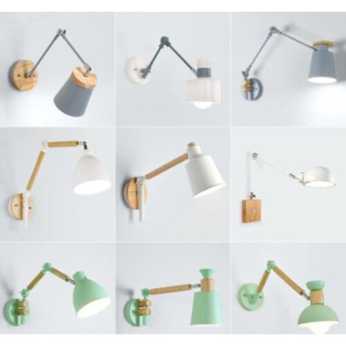 Nordic LED Wall Lamp Reading Wall Sconce Adjustable Wall Lights For Bedroom Modern Metal Wall Bedside Lighting Fixture