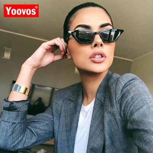 Yoovos 2021 Classic Small Frame Sunglasses Women Fashion Luxury Cateye Sun Glasses Retro Shopping Oculos De Sol Feminino UV400