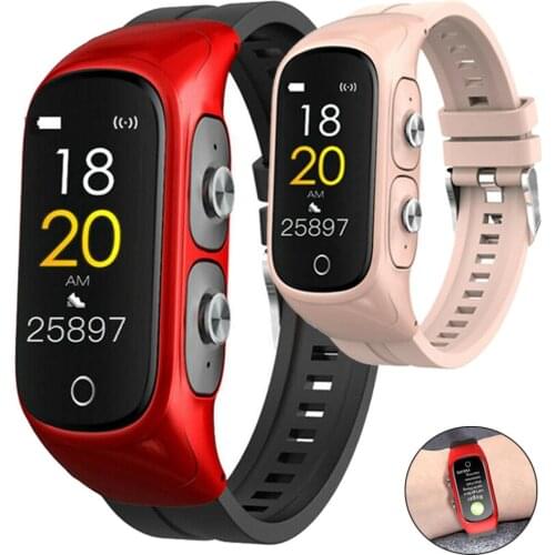 Sport Smart Watch Fitness Activity Tracker Bracelet Bluetooth Headsets Handsfree Calls Noise Cancelling for iPhone Android
