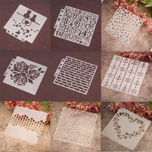 Kind of Heart Dot Numbers Stencils Sticker Painting Scrapbooking Paper Card Template Decoration DIY Home Decor Album Crafts Arts