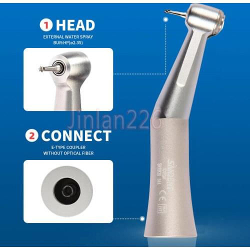NSK Style Dental Push Button Contra Angle Handpiece Low Speed Push Button Turbine 1:1 FX23 SANDENT