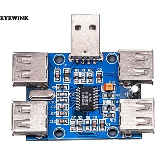 DC 5V USB HUB USB2.0 Hub Concentrator 4-Female USB Expansion Board Module Four USB Expansion Interface 4-port Controller