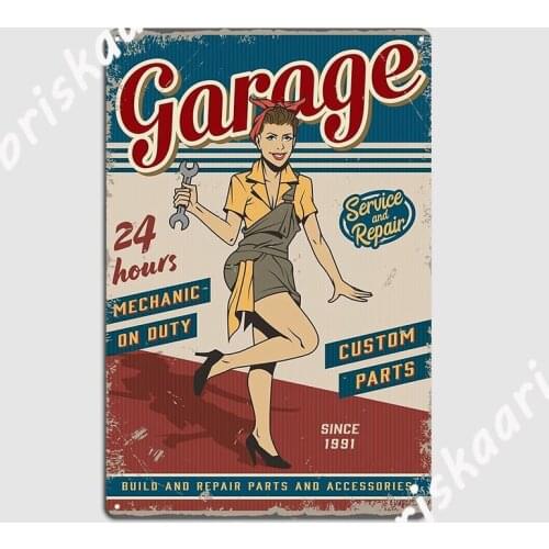 Vintage Poster Service And Repair Metal Sign Design Wall Mural Plaques Cave pub Tin sign Poster