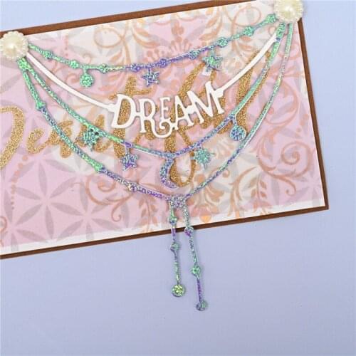 YaMinSanNiO Dream Star Necklace Tassel Metal Cutting Dies Handmade Paper Making for Scrapbooking Techo Diy Women Gifts Dies Cut