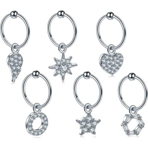 1Pc New Steel Earrings Helix Piercing Tragus Piercing Earring Helix Earrings Nose Hop Rings Piercing Daith Oreja Conch Jewelry