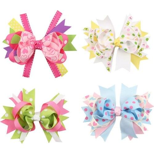 20 pcs/lot mixed colors Hairbows Hair Clip Boutique bows clip hair accessories