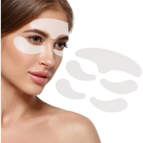 5PCS/Set Silicone Anti-Wrinkle Patches Reusable Forehead Sticker Eye Sticker Facial Wrinkle Remover Strips Wrinkle Remove Tools
