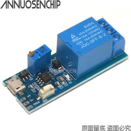 5V 30V Micro USB Power Adjustable Delay Relay Timer Control Module Trigger Delay Switch Module