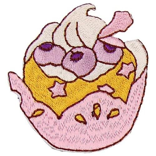 50pcs/Lot Cartoon Dessert Cake Embroidery Patches Letters Clothing Decoration Accessories Diy Iron Heat Transfer Applique
