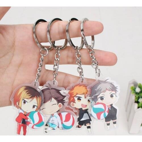 6pcs/set Haikyuu Anime Figures Hinata Shoyo Kageyama Tobio Action Figures Cute keychain Toys Collector Sport Doll Figurine Toy