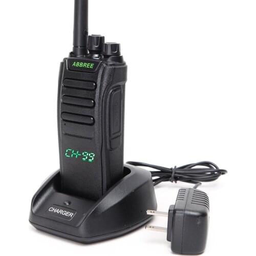 ABBREE AR-Q10 10W Powerful 99CH LED Hidden Display Screen UHF 400-470Mhz 3000mAh Battery Long Range Two Way Radio Walkie Talkie