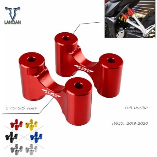 For HONDA cb650r 2019-2020 Motorcycle Accessories Aluminum Rear Footrests Extension Foot Rests Passenger Extension with logo