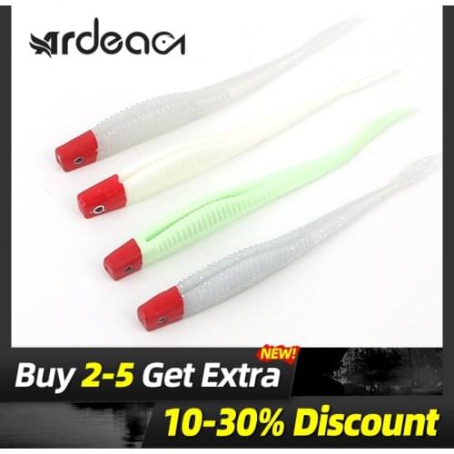 Ardea Soft Lures worm Baits Fishing Lure 127mm 7g Shad Double Color Silicone Bait Tail Jigging Wobblers Bass Pike Fishing Tackle