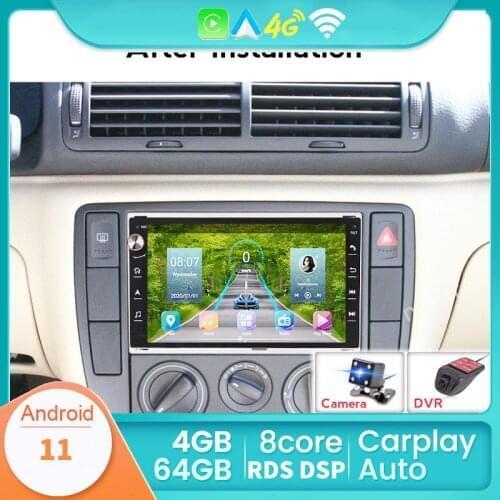 7'' Car Radio Multimedia Player Adnroid For VW PASSAT B5 MK4 MK5 SHARAN Jetta Bora Polo TRANSPORT T5 CITI CHICO Steering Wheel