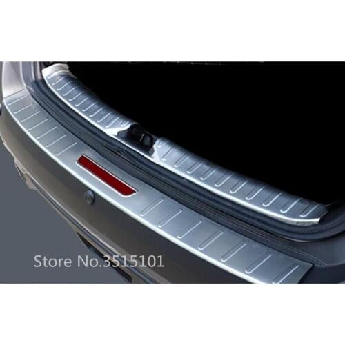 Car External Inner Inside Rear Bumper Protect Trunk Trim Cover Stainless Steel Plate Pedal For Nissan Kicks 2017 2018 2019 2020