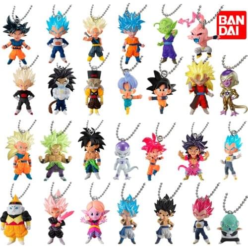 Bandai Dragon Ball Vegetto Android 18 Broli Majin Buu Gogeta Son Goku Vegeta IV Torankusu Anime ABS Gashapon Key Chain Toys 5CM
